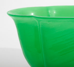 Chinese Green Peking Glass Lotus Form Bowl (9166908162355)