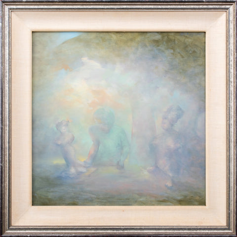 Mario Gurfein Figures Beneath a Tree Oil on Canvas