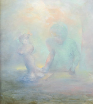 Mario Gurfein Figures Beneath a Tree Oil on Canvas (9354082910515)