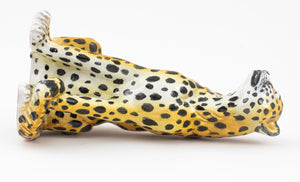 Italian Glazed Ceramic Seated Leopard Sculpture (9382064980275)