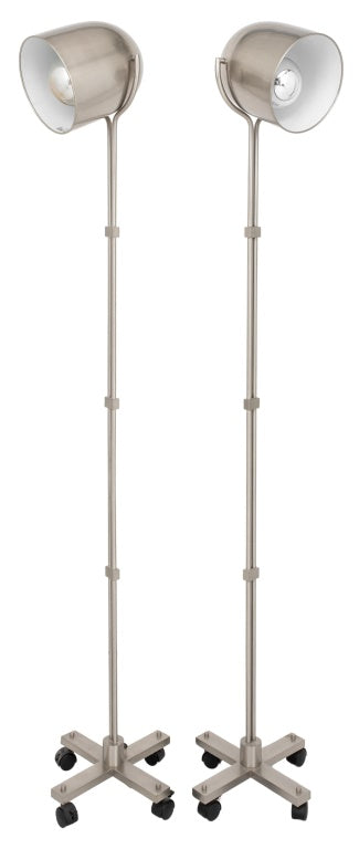 Postmodern Chrome Floor Lamps, Pair