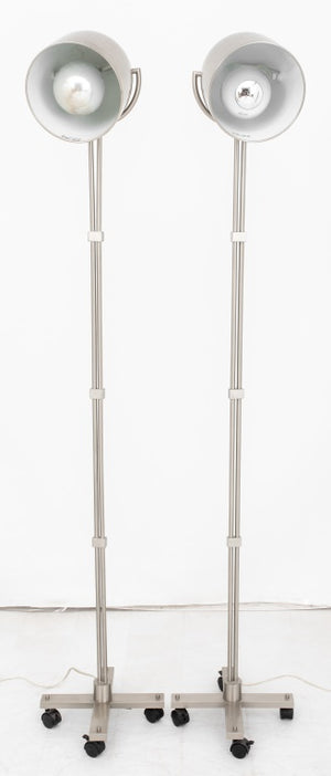 Postmodern Chrome Floor Lamps, Pair (9432701468979)