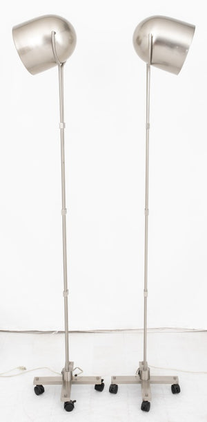 Postmodern Chrome Floor Lamps, Pair (9432701468979)