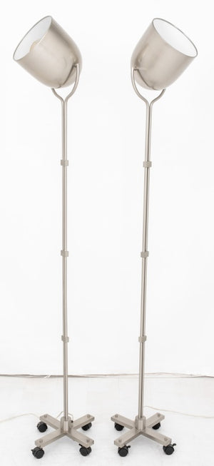 Postmodern Chrome Floor Lamps, Pair (9432701468979)