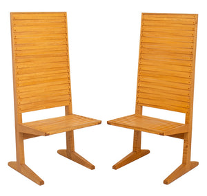 Nakashima Style Maple & Cherry Side Chairs, Pair (9458316017971)