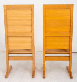 Nakashima Style Maple & Cherry Side Chairs, Pair (9458316017971)