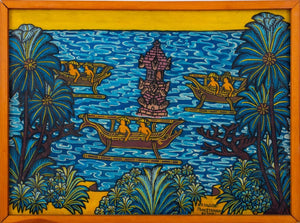 I Ketut Tagen "Sea Landscape" Acrylic on Canvas (9372155707699)