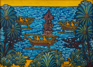 I Ketut Tagen "Sea Landscape" Acrylic on Canvas (9372155707699)