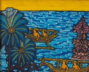 I Ketut Tagen "Sea Landscape" Acrylic on Canvas (9372155707699)