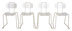 Italian Post-Modern Aluminum Side Chairs, 4 (9551308849459)