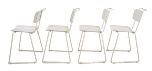 Italian Post-Modern Aluminum Side Chairs, 4 (9551308849459)