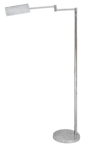 Mid-Century Modern Chrome Swing Arm Floor Lamp (9432717099315)