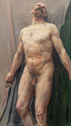 Aleksei Shovkunenko Nude Man Oil on Canvas (9416873345331)