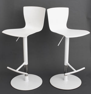 Scavolini White Swivel Barstools with Footrest, 4 (9551392571699)