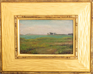 William Bancroft Riverside Landscape Oil on Board (9555706020147)