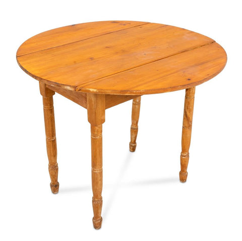 Pine Wood Drop Leaf Tavern Dining Table