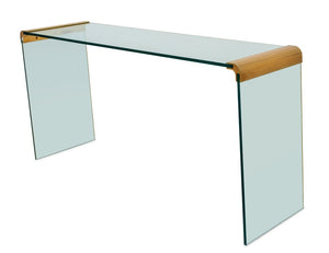 Leon Rosen for Pace Glass Waterfall Console Table (9552437444915)