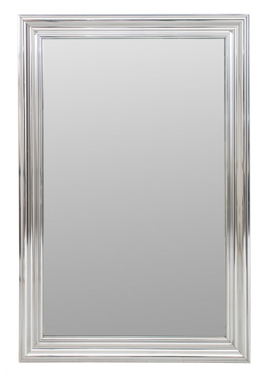 Modern Chrome Rectangular Wall Mirror