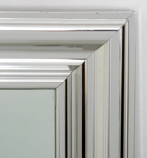 Modern Chrome Rectangular Wall Mirror (9431690182963)