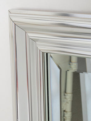 Modern Chrome Rectangular Wall Mirror (9431690182963)