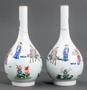 Chinese Daoguang Mark Immortal Vases, Pair (9419803001139)