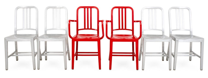 Set of 6 Emeco Aluminum Navy Chairs (1006)