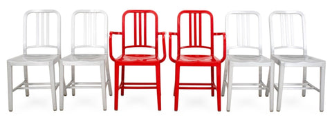 Set of 6 Emeco Aluminum Navy Chairs (1006)