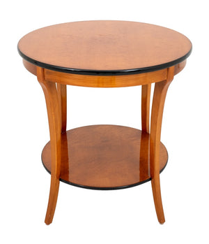 Art Deco Style Birdseye Maple Round Side Table (9553839391027)