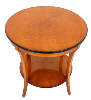 Art Deco Style Birdseye Maple Round Side Table (9553839391027)