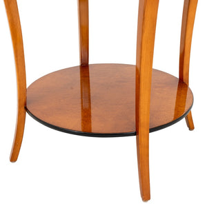 Art Deco Style Birdseye Maple Round Side Table (9553839391027)