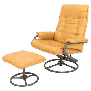 ChairWorks Reclining Swivel Armchair & Ottoman (9414723076403)