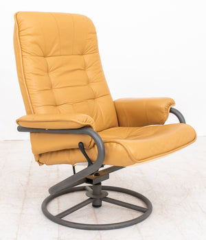 ChairWorks Reclining Swivel Armchair & Ottoman (9414723076403)