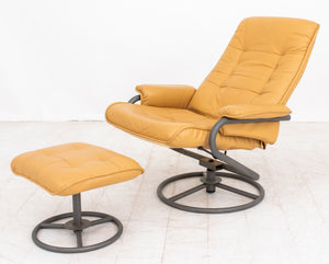 ChairWorks Reclining Swivel Armchair & Ottoman (9414723076403)