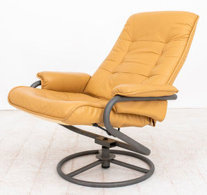 ChairWorks Reclining Swivel Armchair & Ottoman (9414723076403)