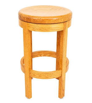 Swivel Oak Kitchen Bar Stools, Pair (9553893654835)