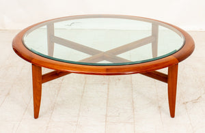 Tihany for Pace Glass-Topped Mahogany Low Table (9419833278771)