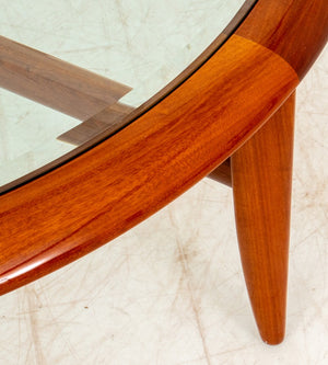 Tihany for Pace Glass-Topped Mahogany Low Table (9419833278771)