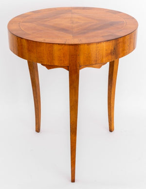 Italian Walnut Circular Lamp Table (9553962533171)