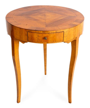 Italian Walnut Circular Lamp Table (9553962533171)