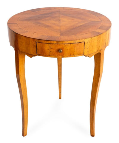 Italian Walnut Circular Lamp Table