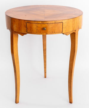 Italian Walnut Circular Lamp Table (9553962533171)