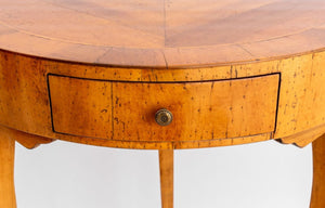 Italian Walnut Circular Lamp Table (9553962533171)