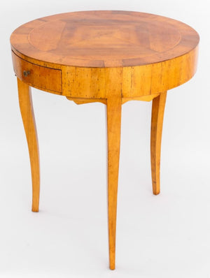 Italian Walnut Circular Lamp Table (9553962533171)