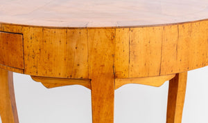 Italian Walnut Circular Lamp Table (9553962533171)