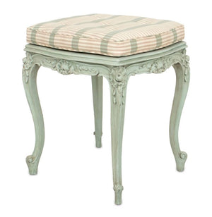 Louis XV Style Painted and Upholstered Foot Stool (9554680545587)