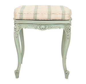 Louis XV Style Painted and Upholstered Foot Stool (9554680545587)