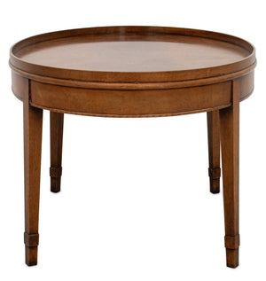 Federal Style Mahogany Oval Low Table (9557136834867)