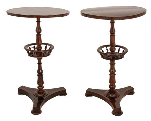 Victorian Rosewood Lamp Tables, Pair