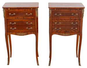 Louis XV Style Palisander Bedside Cabinets, Pair (9460653228339)