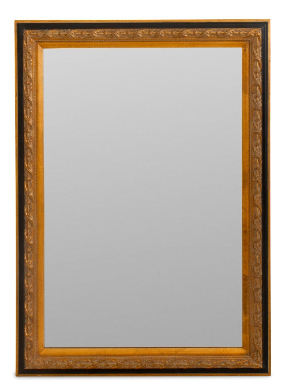 Modern Giltwood Mirror with Beveled Glass